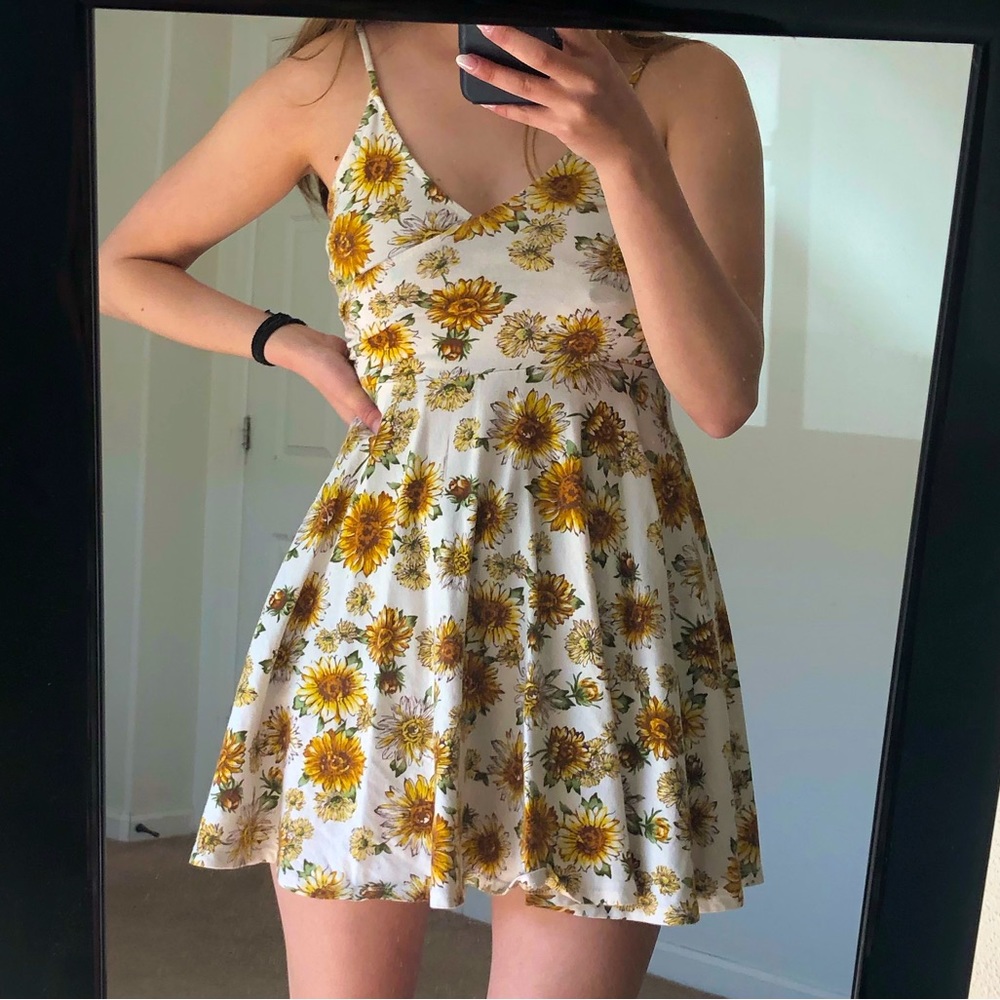 forever 21 sunflower sundress
